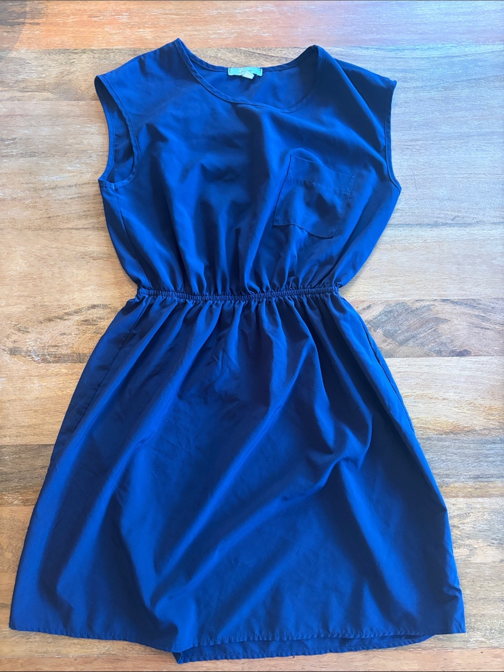 Soprano- Royal Blue Sleeveless Elastic Waist Dress